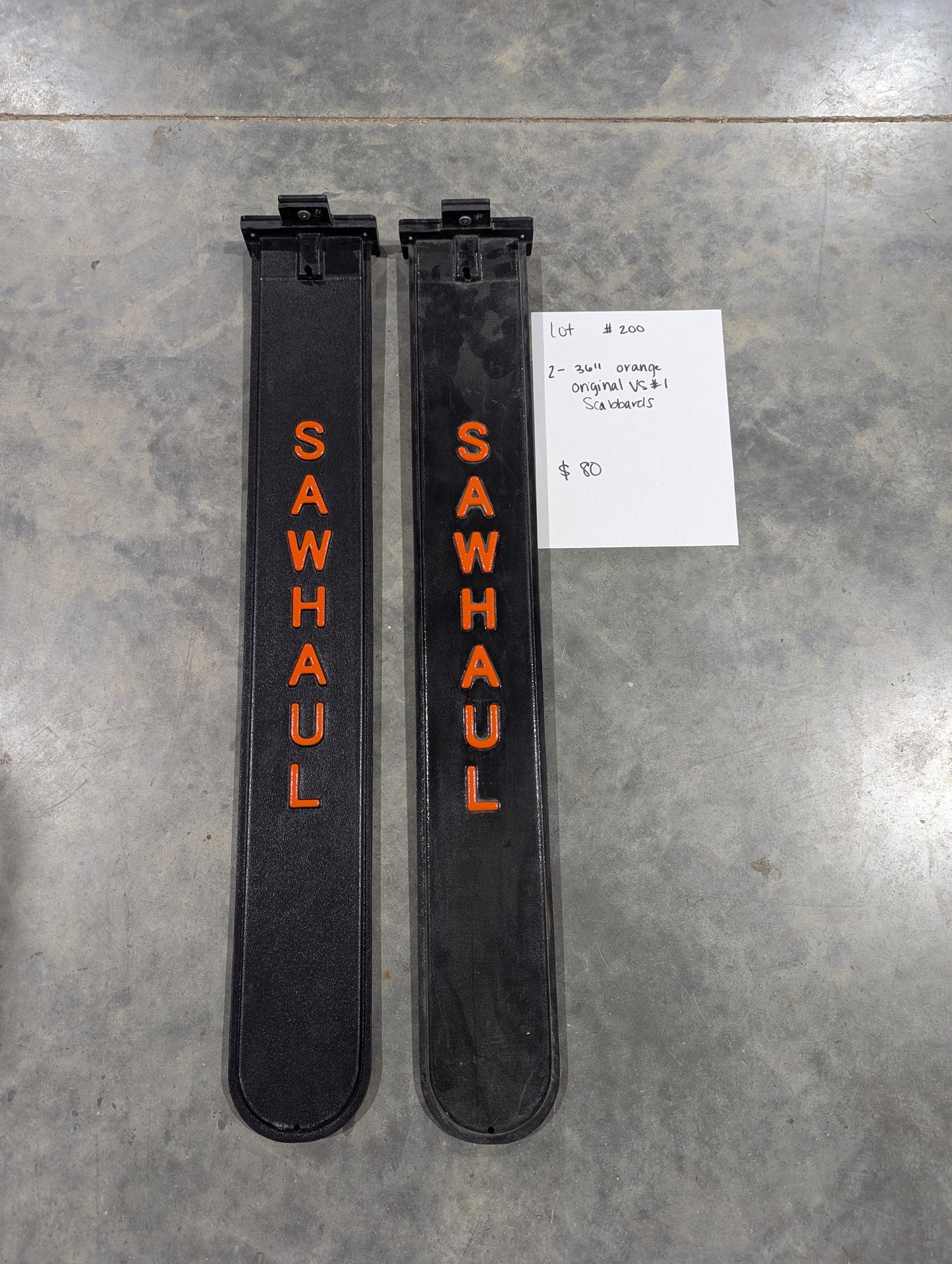 2 36" ORANGE SCABBARDS