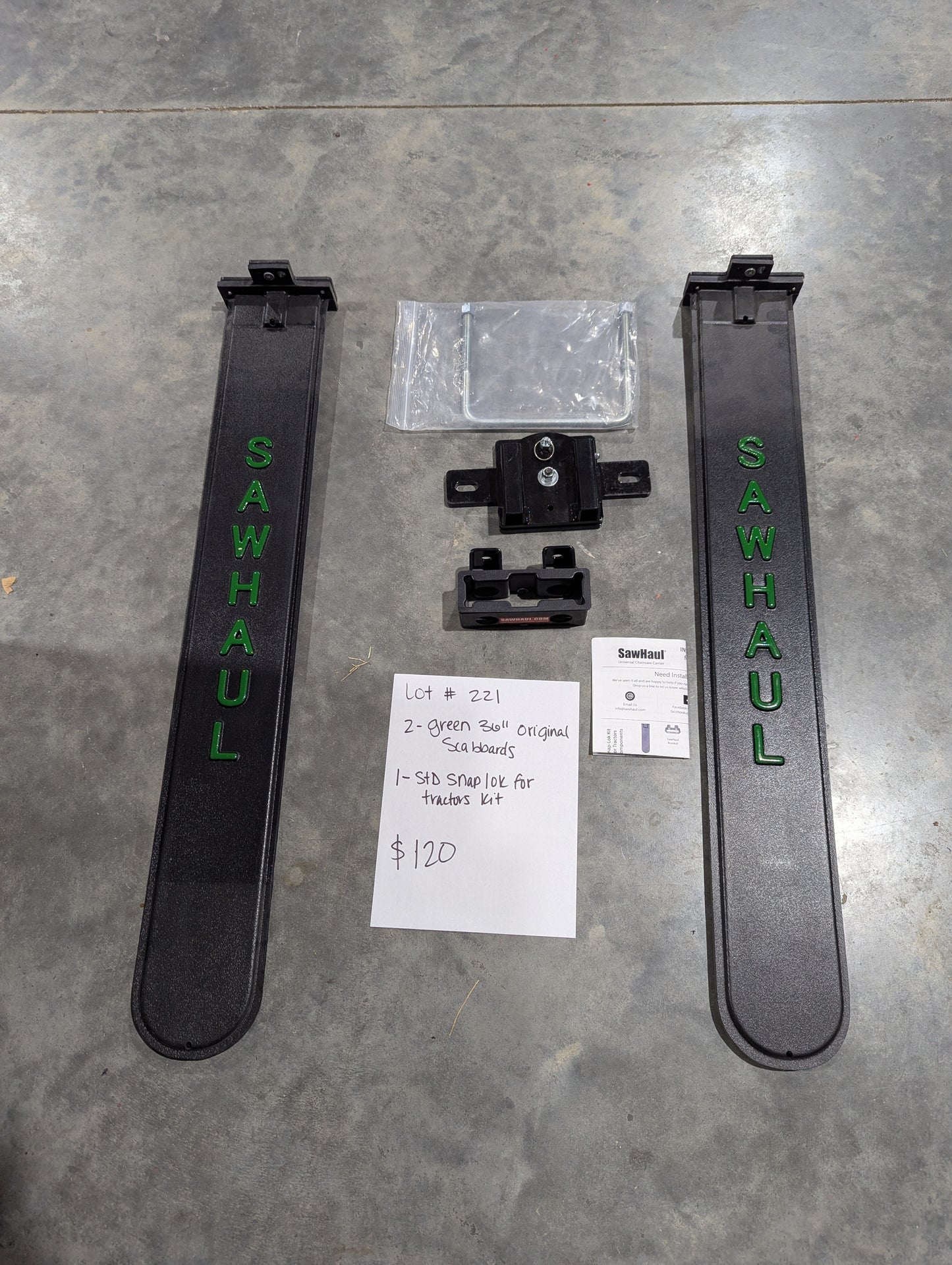 2 GREEN 36" SCABBARDS SLS TRACTOR KIT