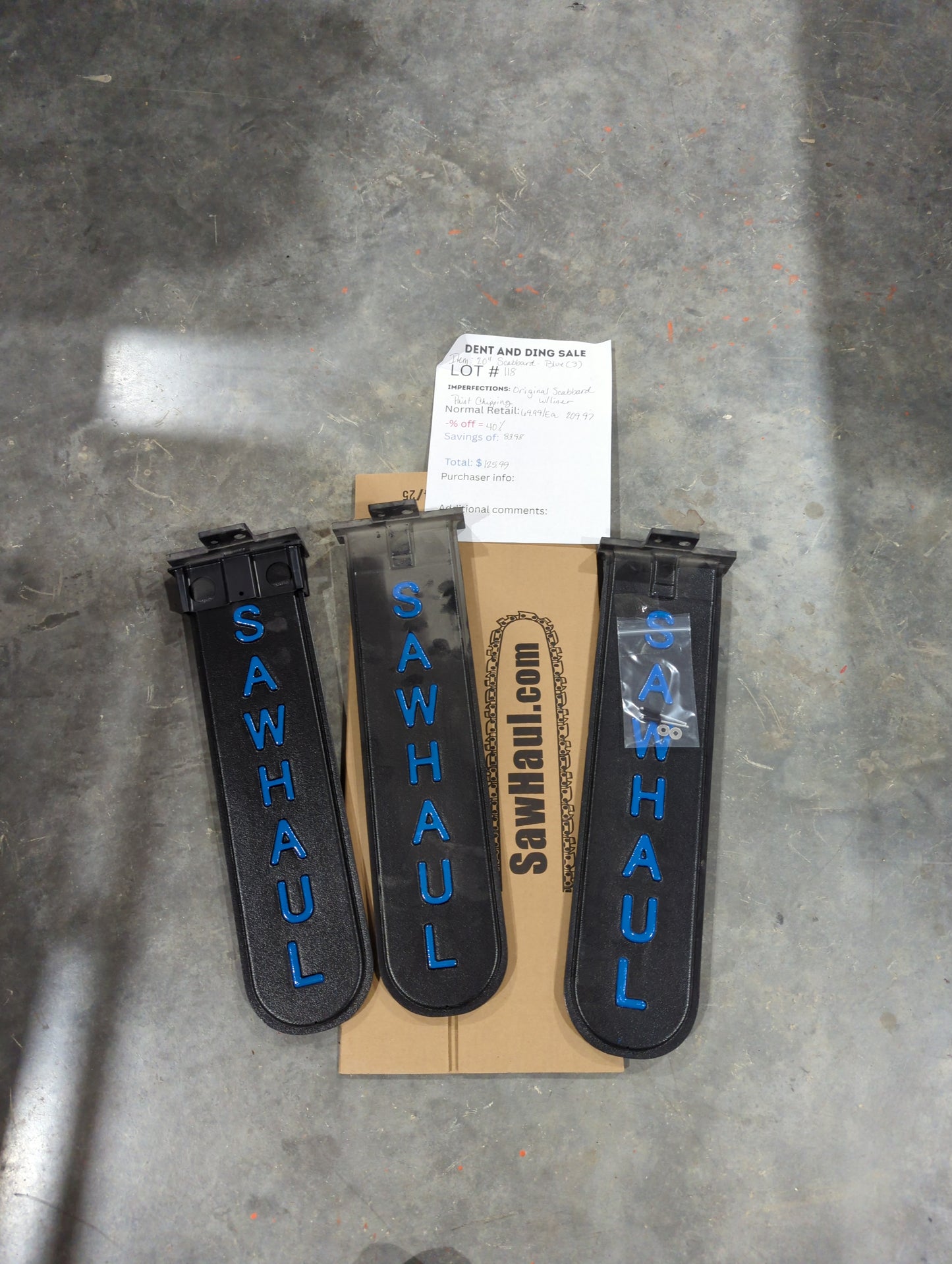 DEAL OF THE DAY!! LOT# 118-119 (3 PACK) 20" Blue Original Scabbard with Liner