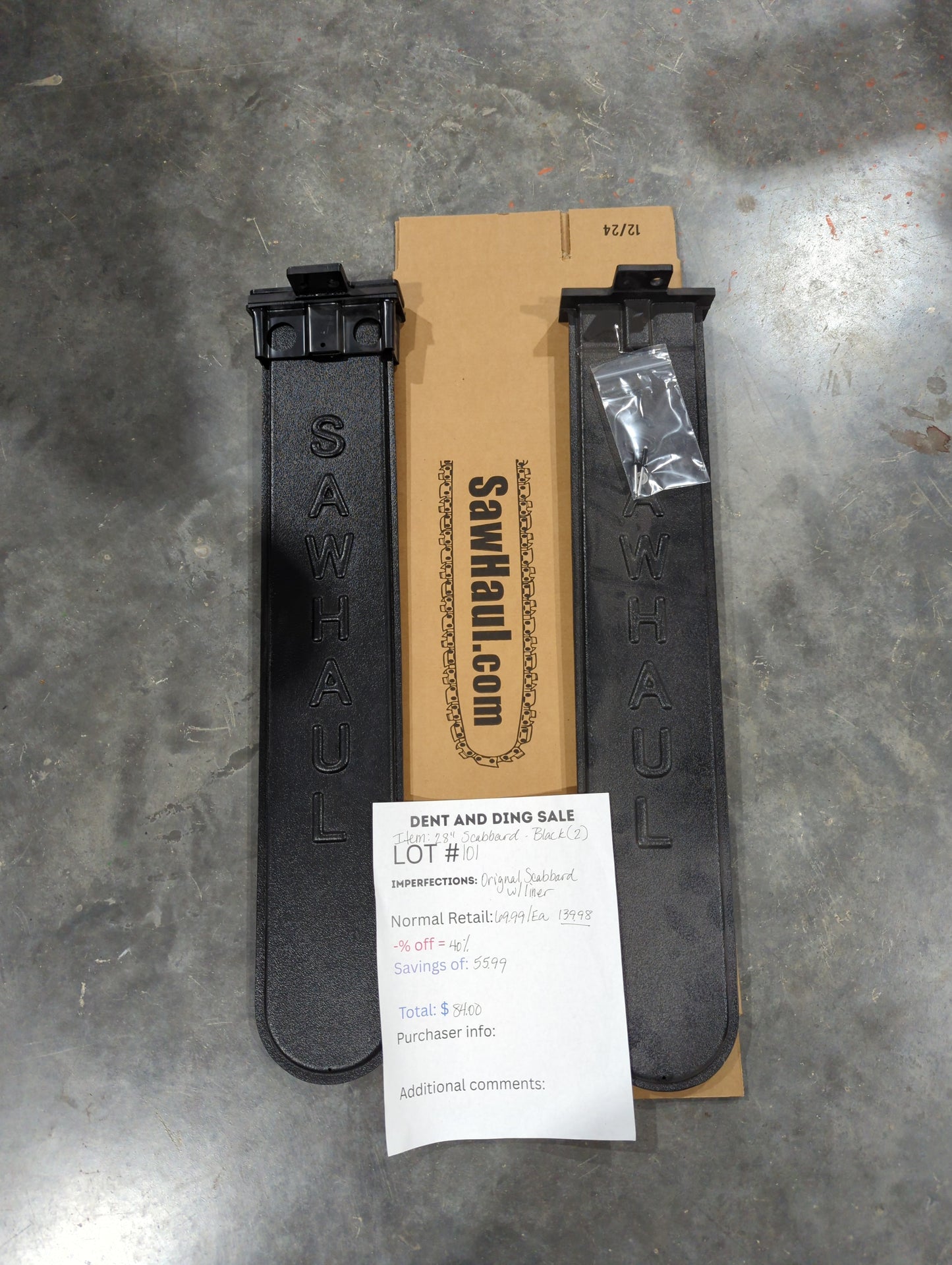 DEAL of the Day!! Lot # 100-101 (2 pack)-28" Black Original Scabbards with Liner included