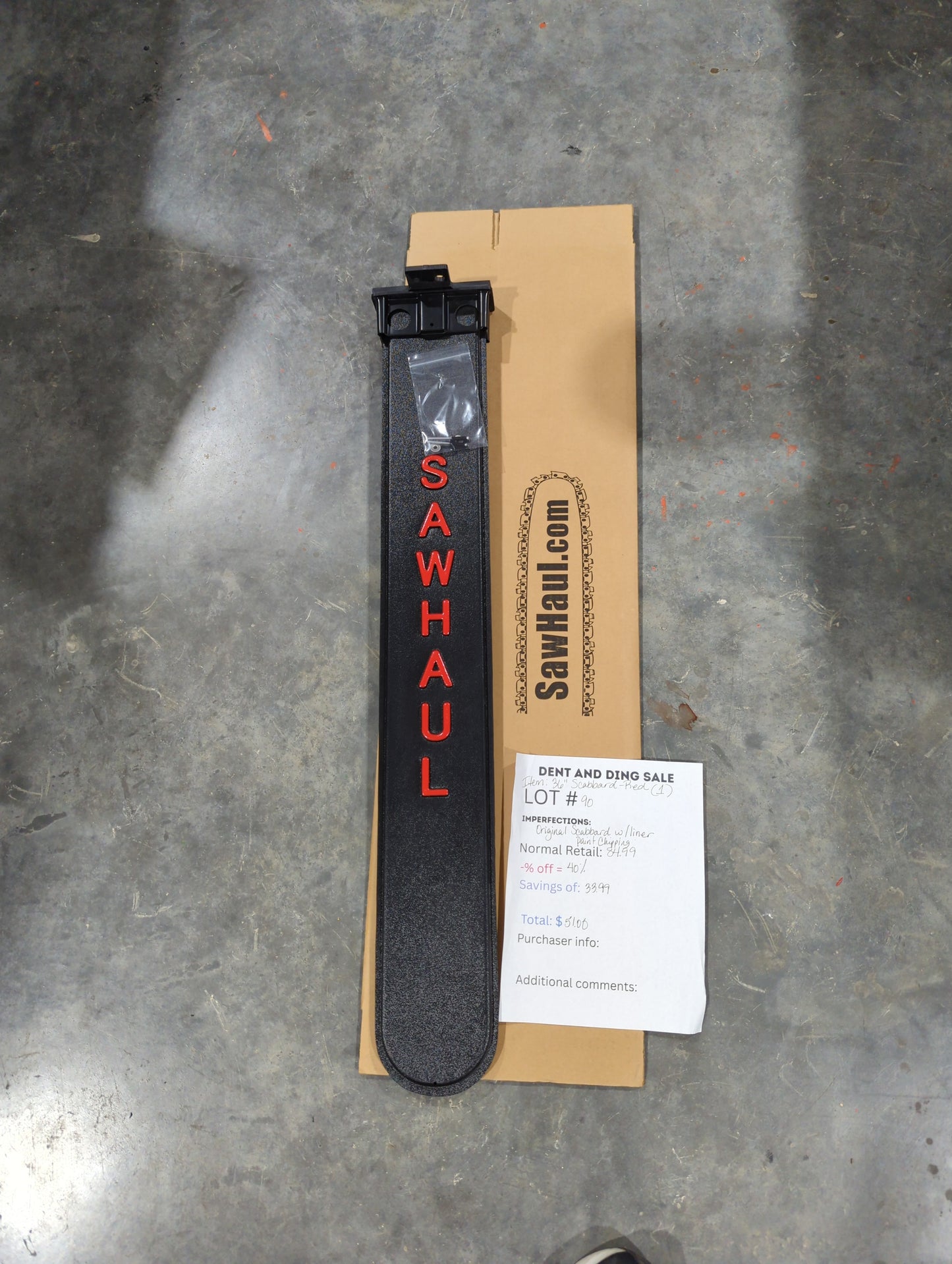 DEAL of the Day!! Lot # 90 (1 pack)-36" Red Original Scabbards with Liner included