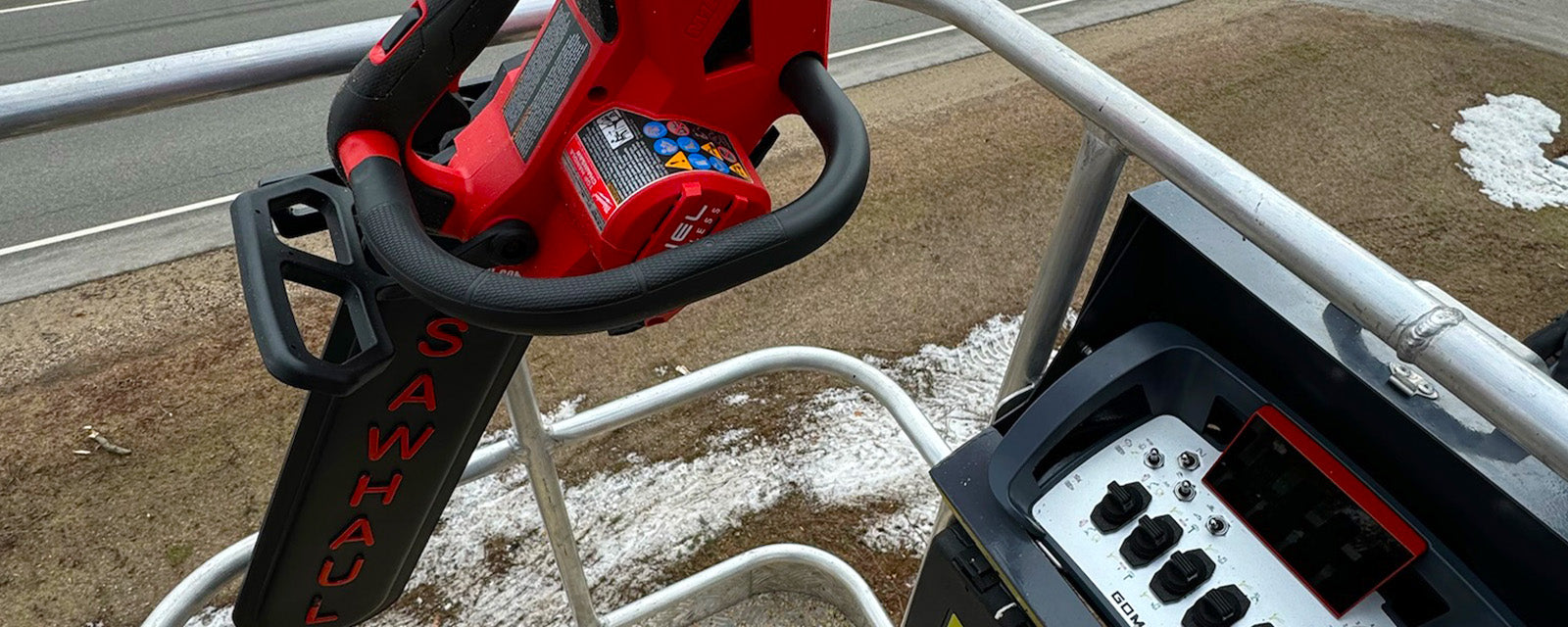 Man Lift Chainsaw Mounts & Tool Storage