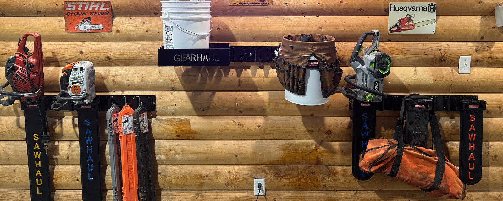 All Chainsaw Carriers, Tool Racks & Mounting Products