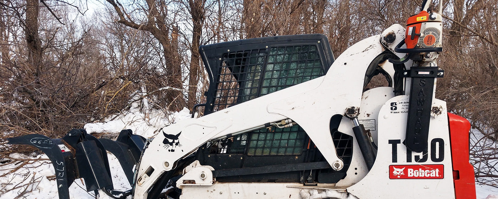 Skid Steer Chainsaw Mounts & Tool Storage