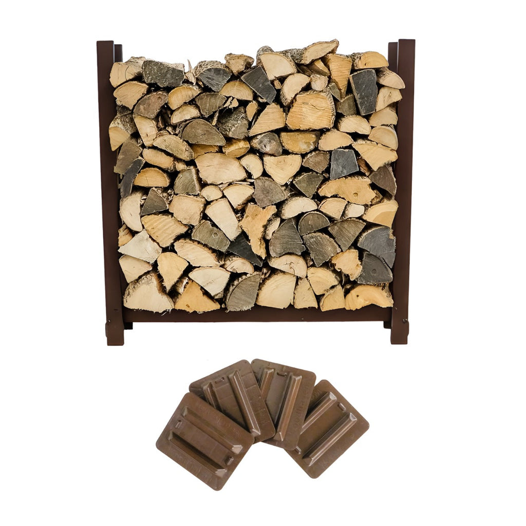 3 ft Steel Firewood Rack Holds 1/8 Cord Woodhaven
