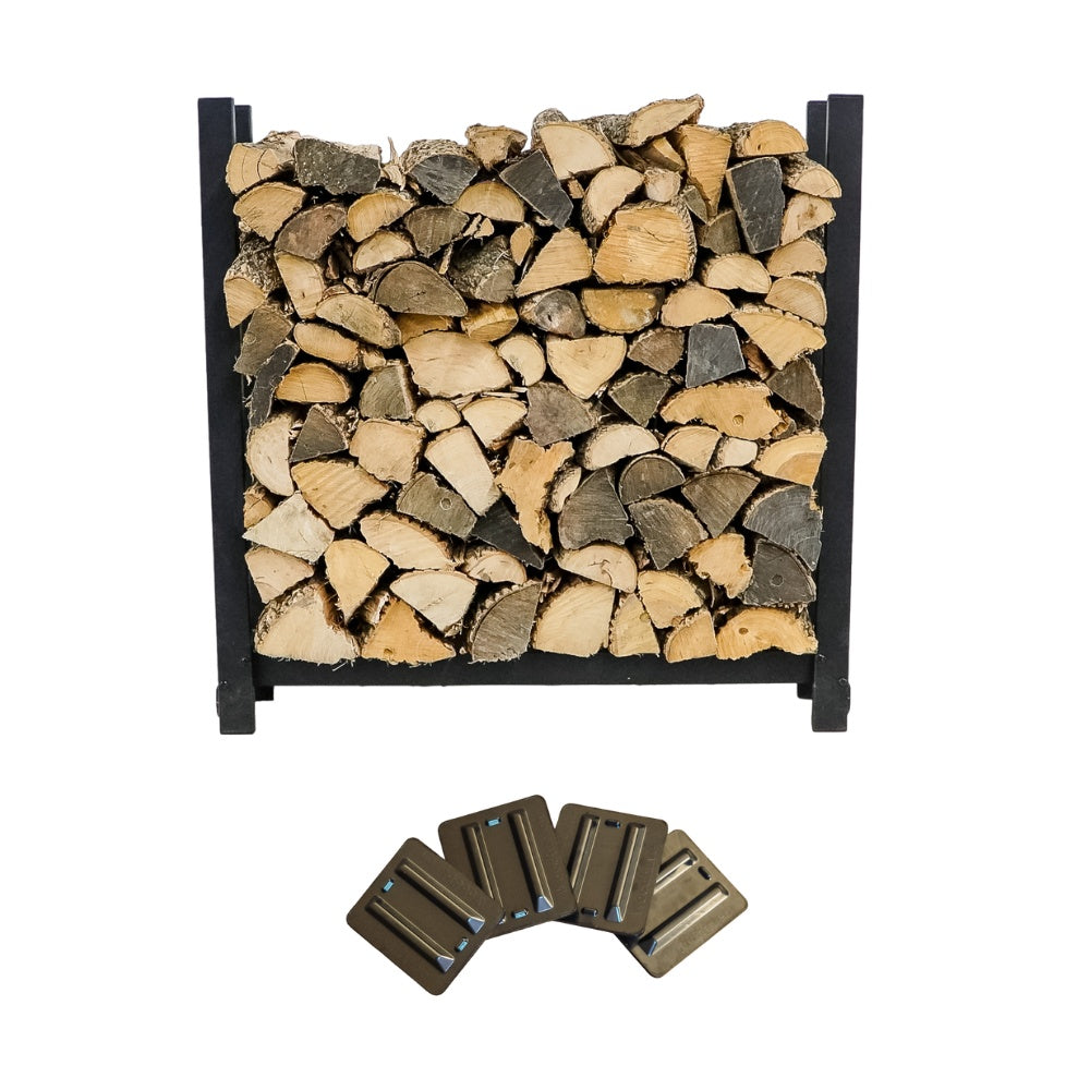 3 ft Steel Firewood Rack Holds 1/8 Cord Woodhaven
