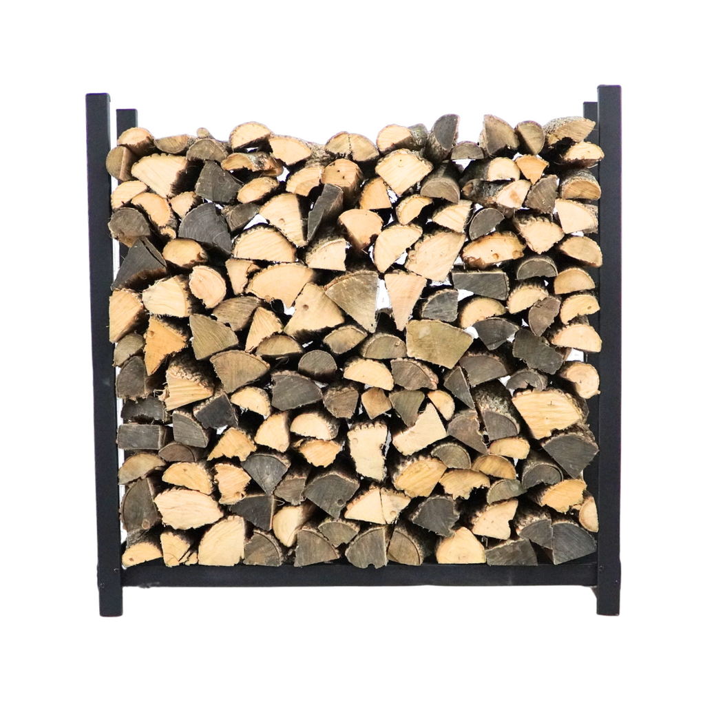 4 ft Steel Firewood Rack Holds 1/4 Cord Woodhaven