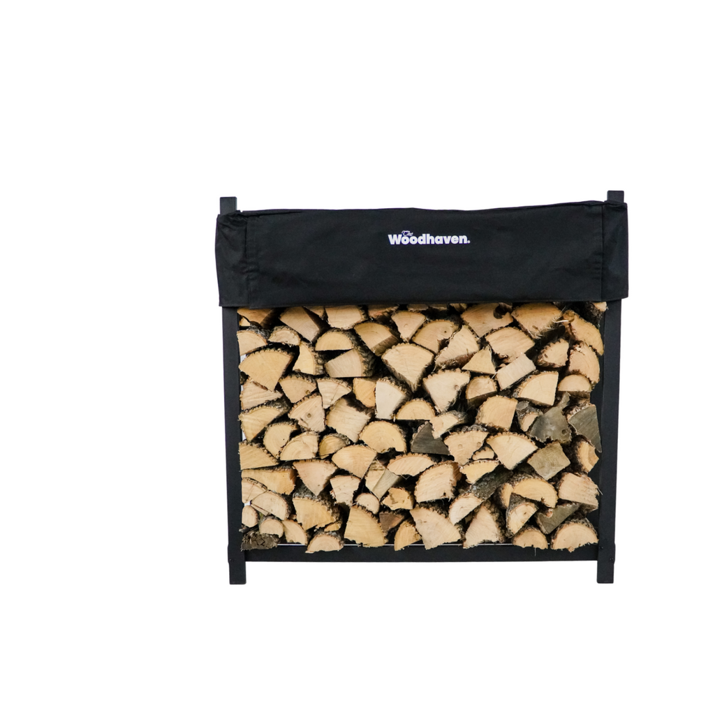 4 ft Steel Firewood Rack Holds 1/4 Cord Woodhaven
