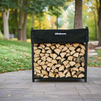 4 ft Steel Firewood Rack Holds 1/4 Cord Woodhaven