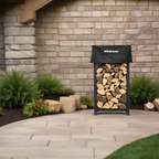 4 ft Tall x 2 ft Wide Steel Firewood Rack Woodhaven