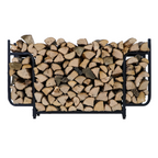 6 ft Courtyard Steel Firewood Rack with Cover