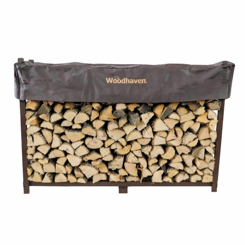 6 ft Steel Firewood Rack Holds 1/3 Cord Plus Woodhaven