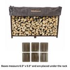 6 ft Steel Firewood Rack Holds 1/3 Cord Plus Woodhaven