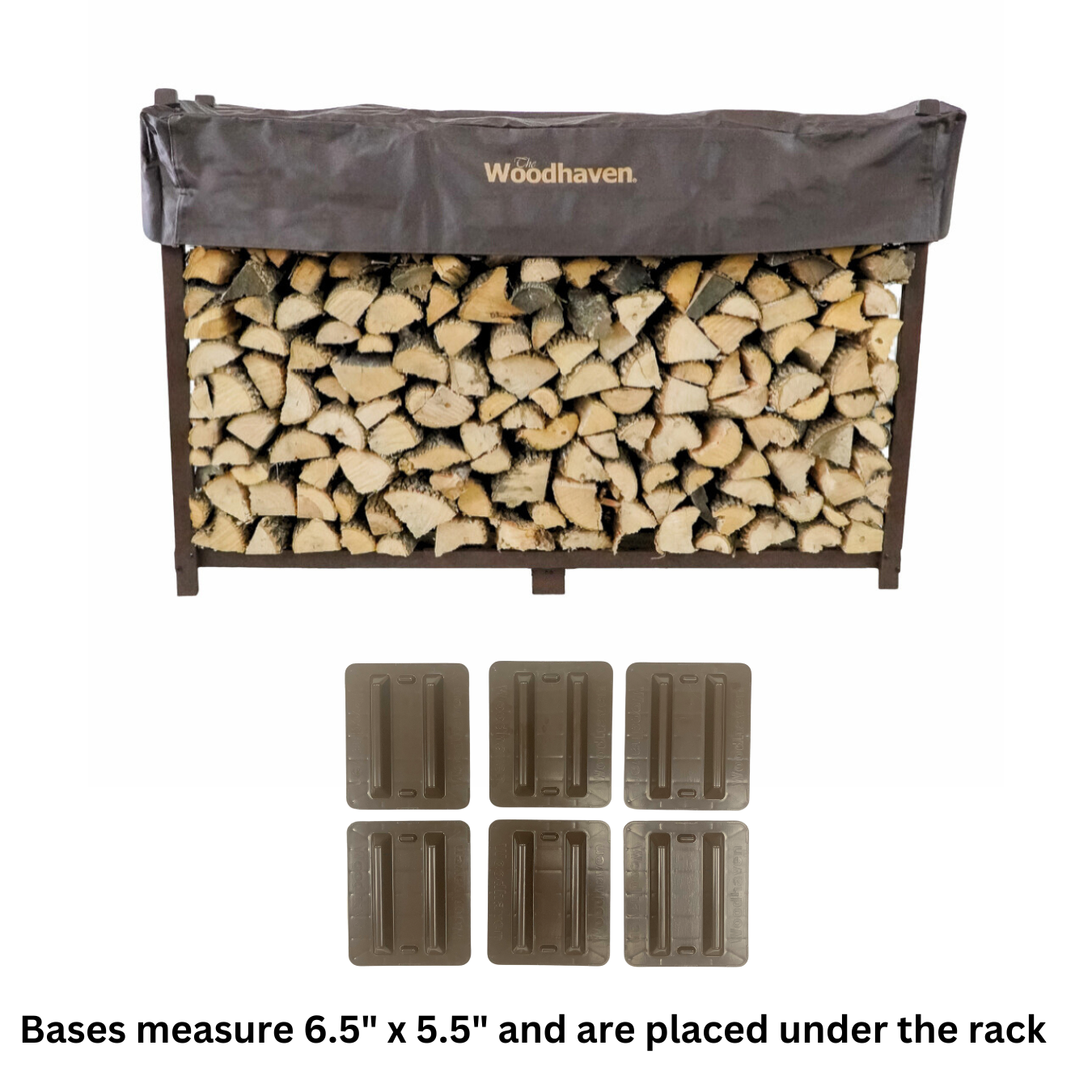 6 ft Steel Firewood Rack Holds 1/3 Cord Plus Woodhaven