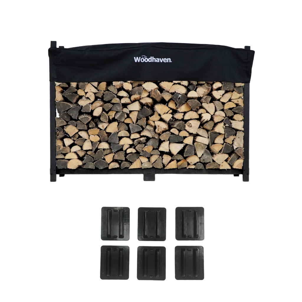 6 ft Steel Firewood Rack Holds 1/3 Cord Plus Woodhaven