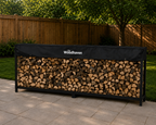 8 ft Steel Firewood Rack The Woodhaven