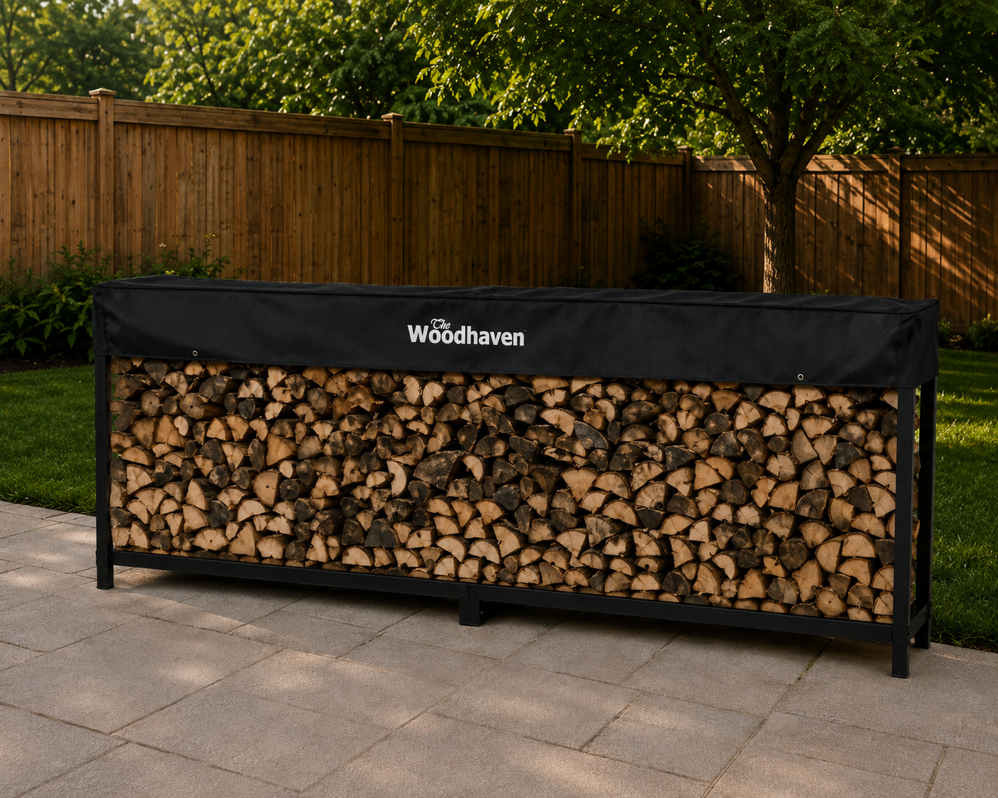8 ft Steel Firewood Rack The Woodhaven
