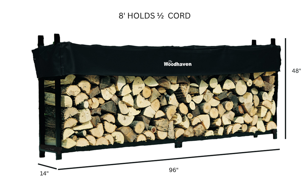 8 ft Steel Firewood Rack The Woodhaven