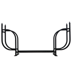 9 ft Courtyard Steel Firewood Rack with Seasoning Cover Woodhaven