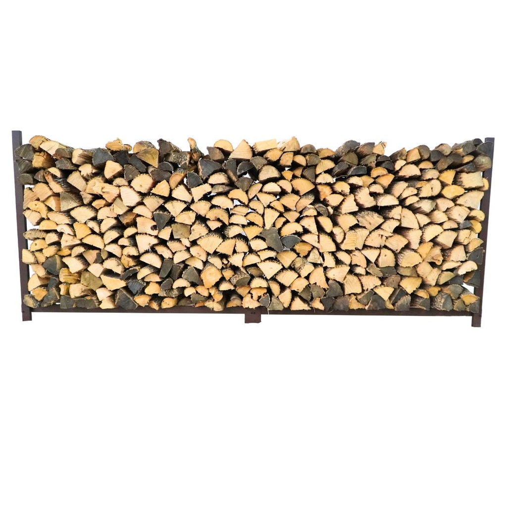 10 ft Steel Firewood Rack Holds 1/2 Cord Plus Woodhaven