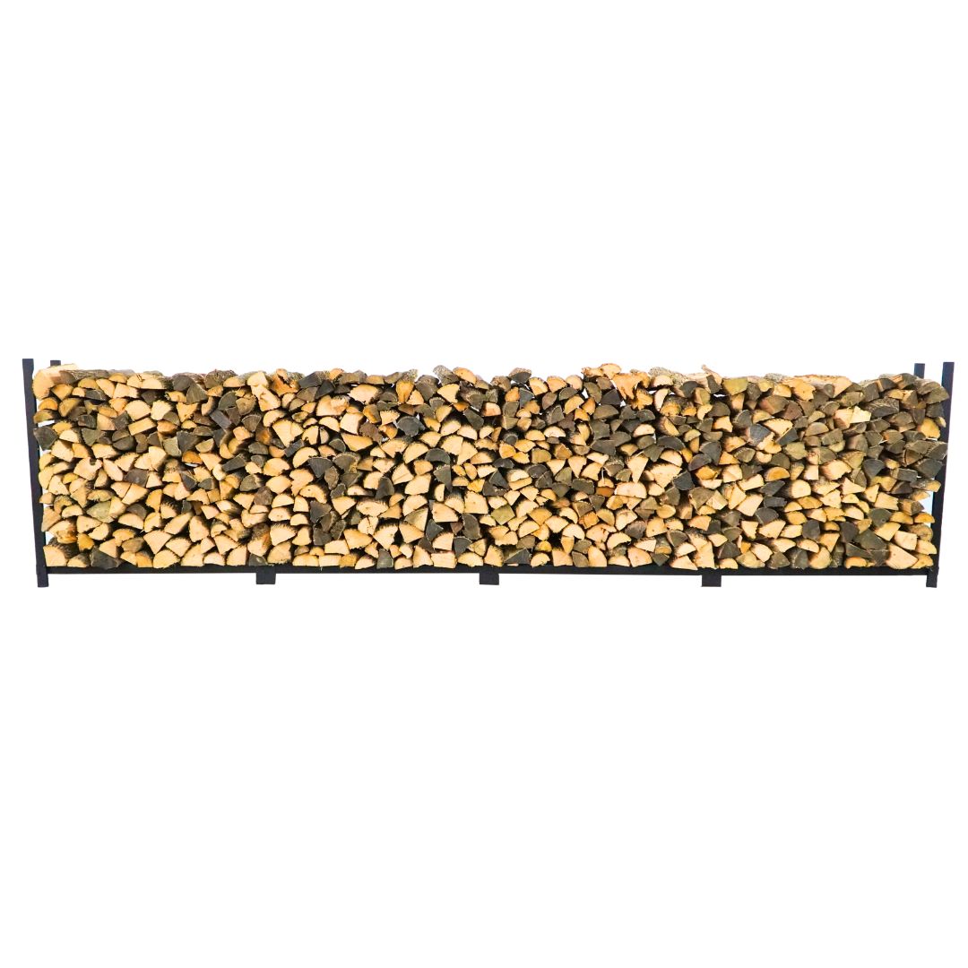 16 ft Steel Firewood Rack Holds 1 Full Cord Woodhaven