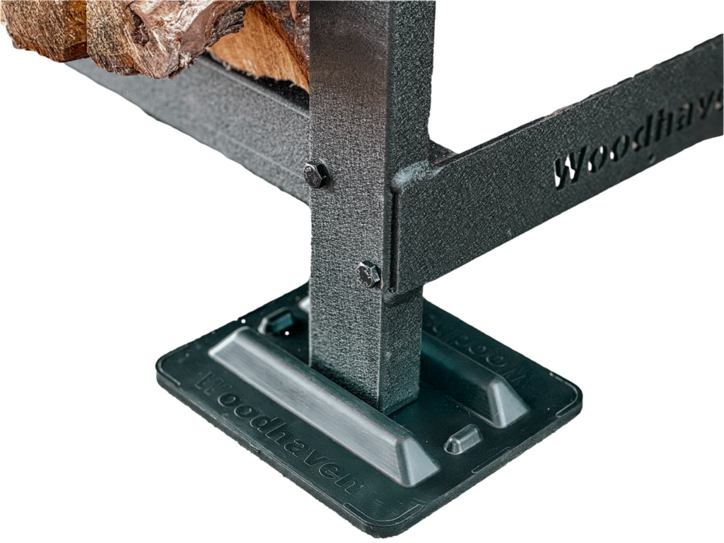 Firewood Rack Support Bases   Black or Brown  Woodhaven
