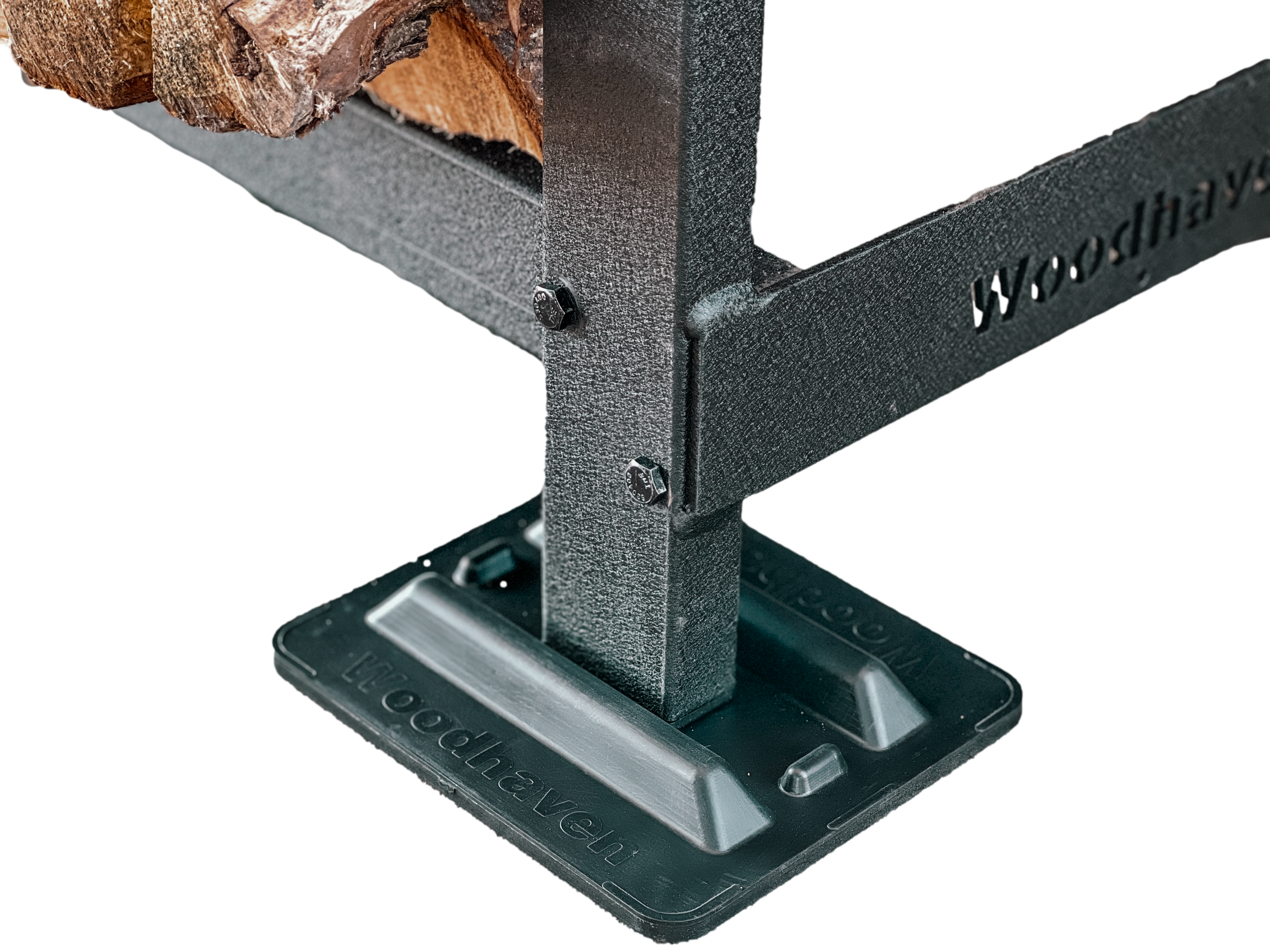4 ft Tall x 2 ft Wide Steel Firewood Rack Woodhaven