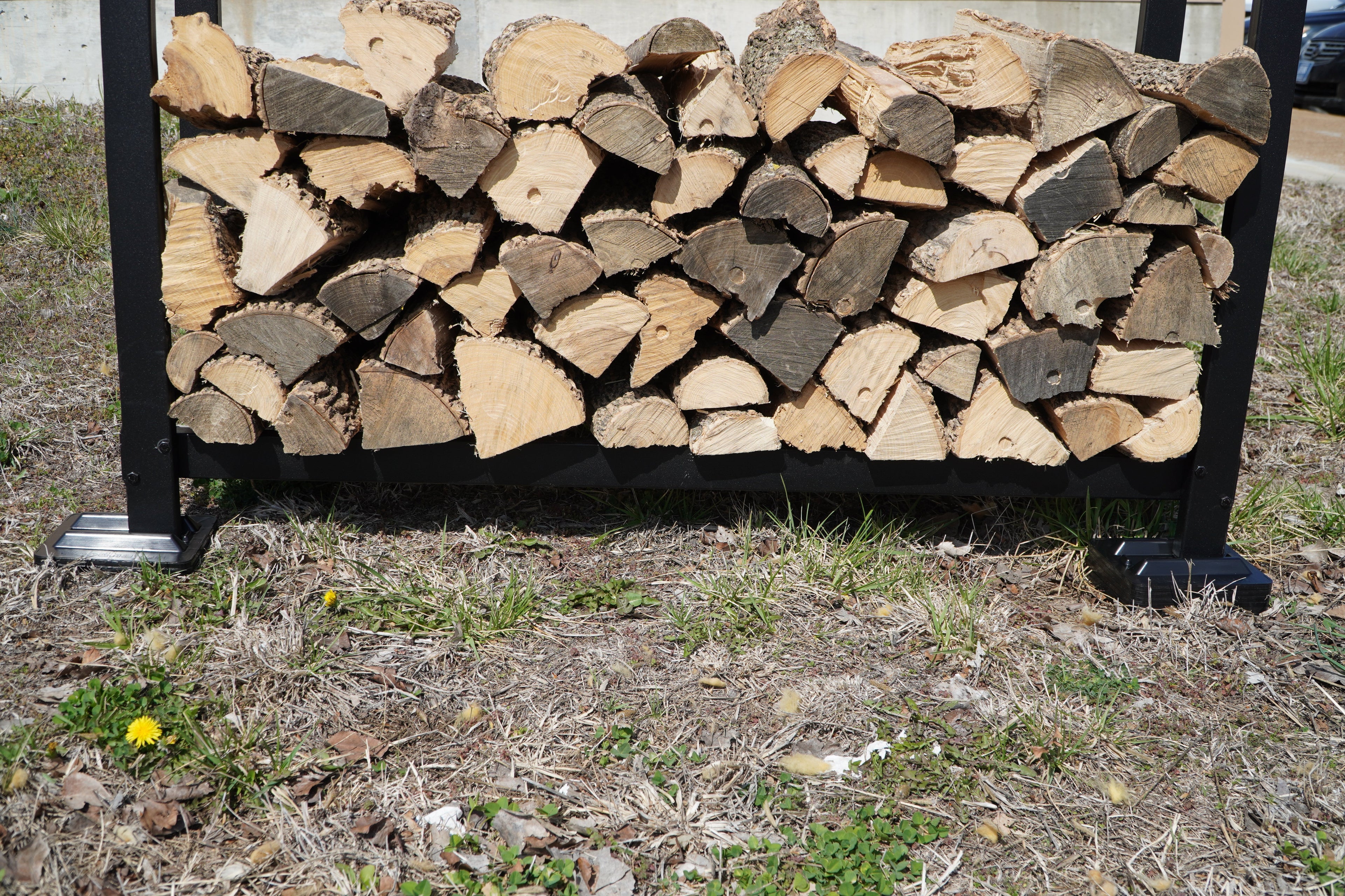 Firewood Rack Support Bases   Black or Brown  Woodhaven