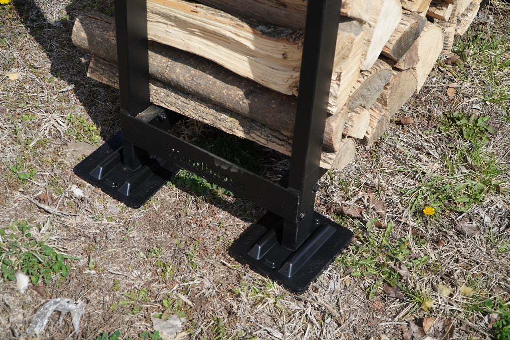 Firewood Rack Support Bases   Black or Brown  Woodhaven