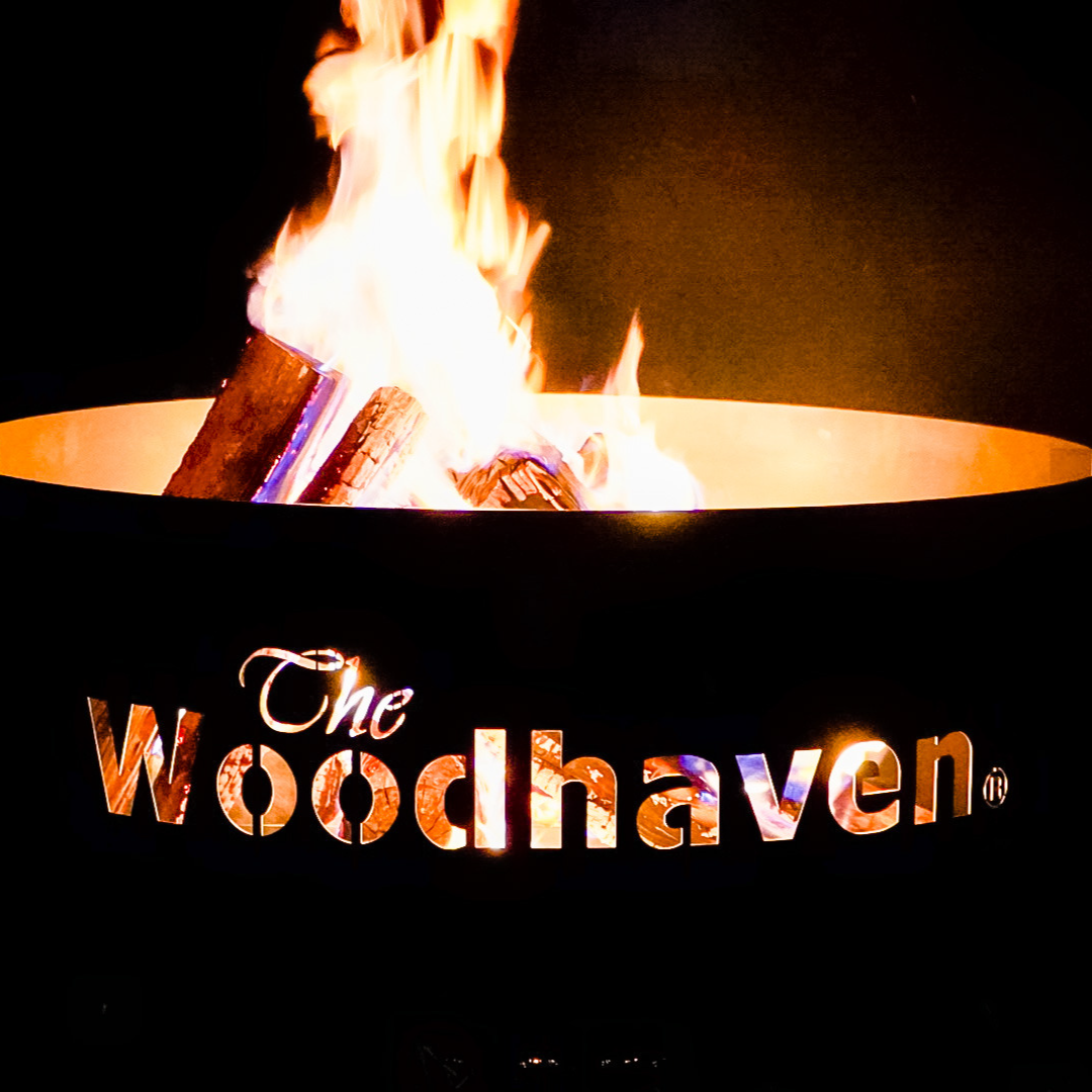 Portable Steel Fire Pit with Cooking Grate    USA Made  Woodhaven