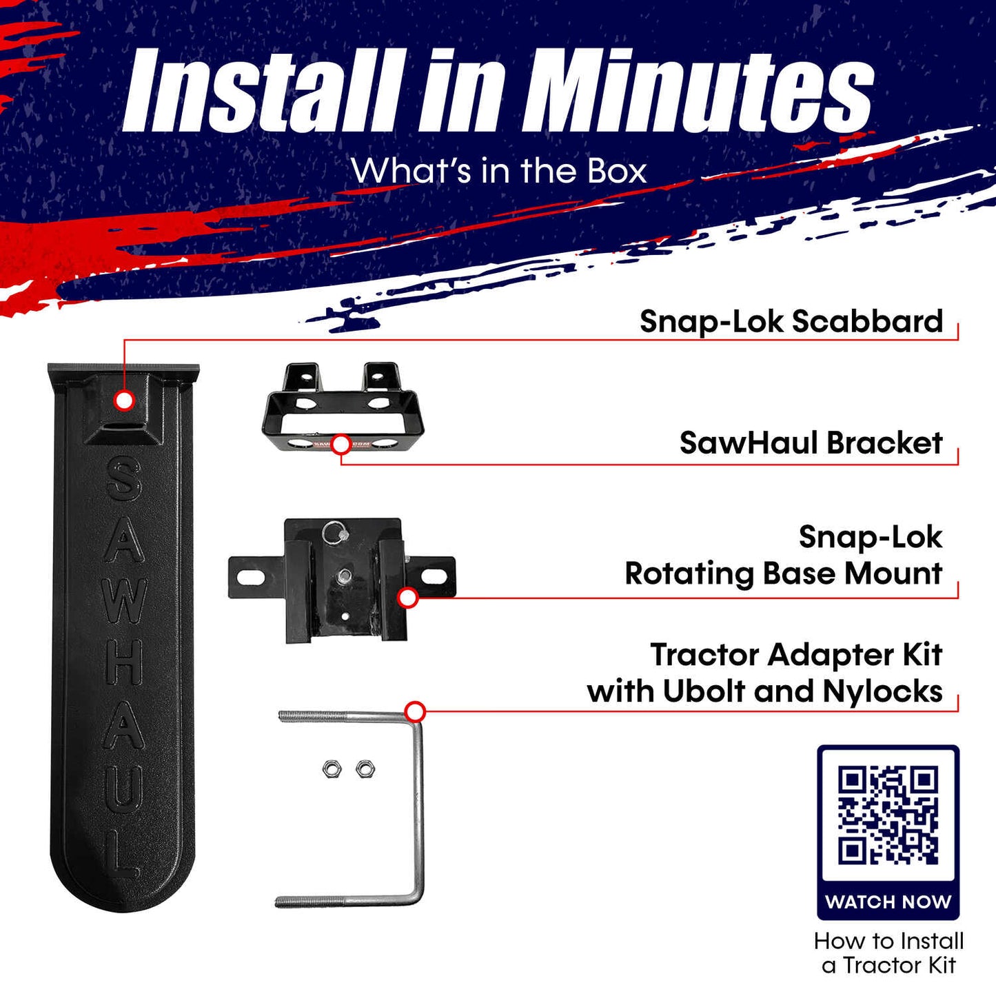 SawHaul Snap-Lok Rotating Mount for Tractors