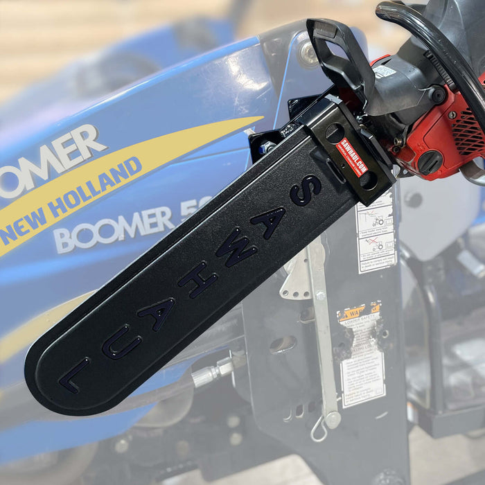 SawHaul Chainsaw Carrier for Tractors | Snap-Lok Rotating Mount
