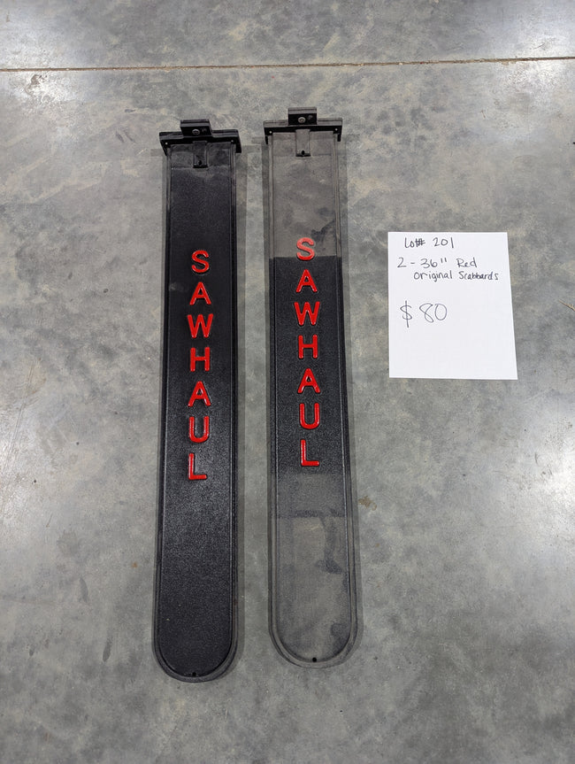 2 36" RED SCABBARDS  Hover Image