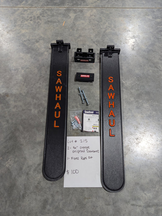 2- 36" ORANGE SCABBARDS AND A FIXED ROPS KIT