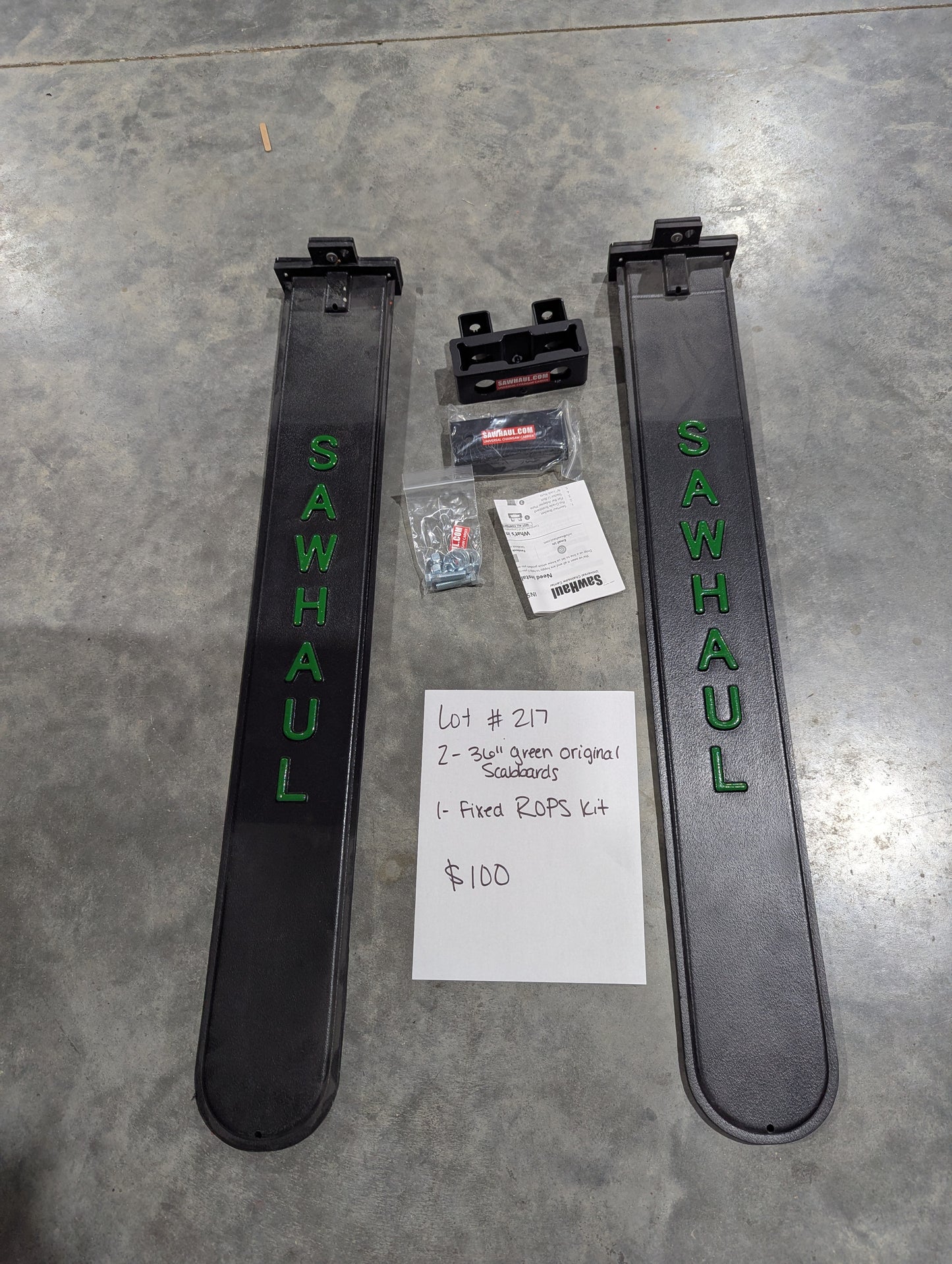 2 36" GREEN SCABBARDS FIXED ROPS KIT