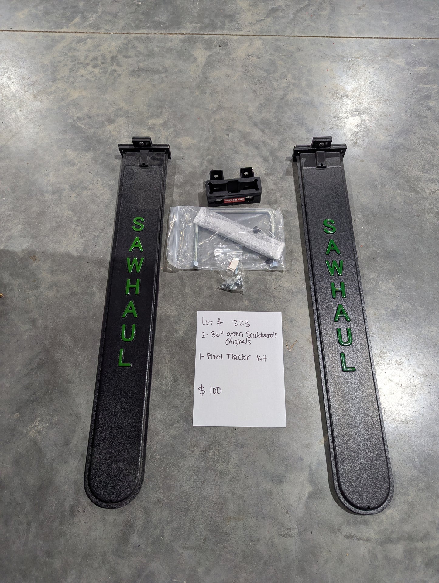 2 GREEN 36" SCABBARDS FIXED TRACTOR KIT