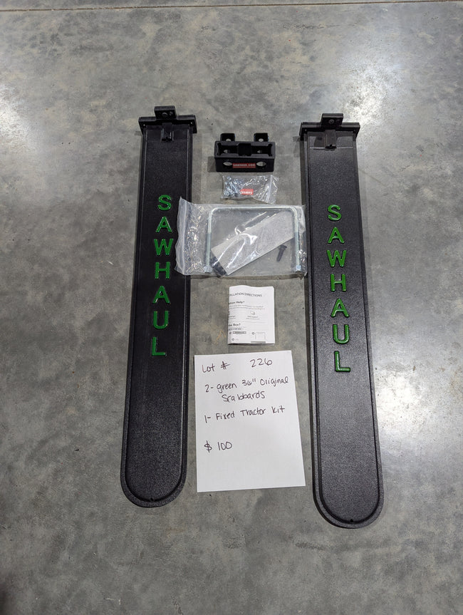 2 36" GREEN SCABBARDS WITH A FIXED TRACTOR KIT LOT Hover Image