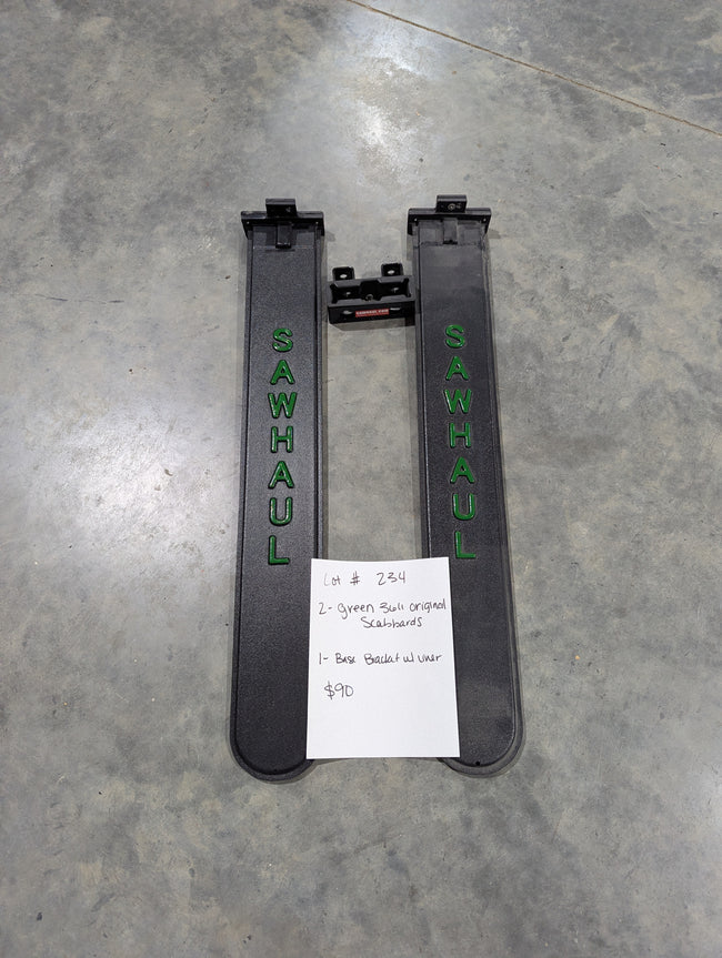 2 36" GREEN SCABBARDS WITH BRACKET Hover Image