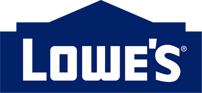 Lowe's logo with blue background and white text