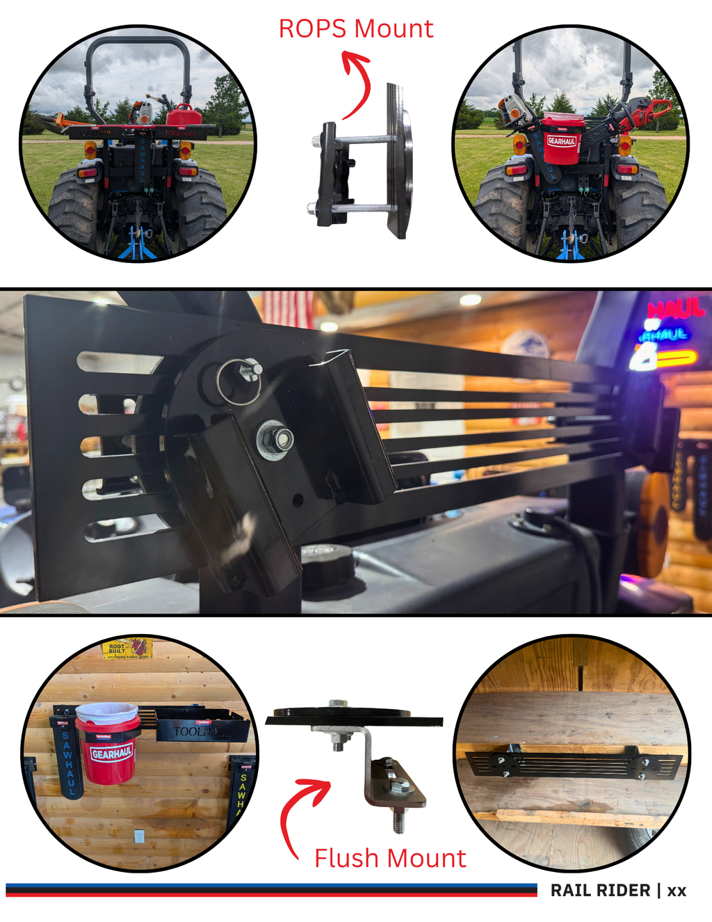 GearHaul Rail Rider Universal Rail Rack