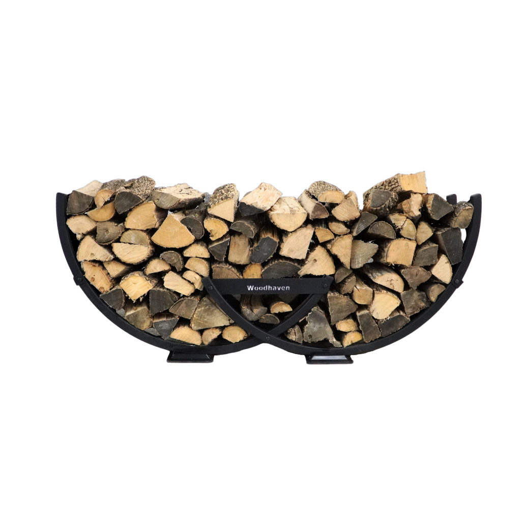 Winter Workman Firewood Rack  Curved Steel  Woodhaven