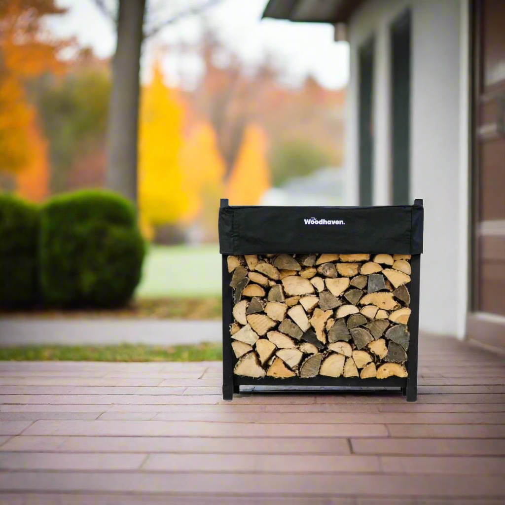 3 ft Steel Firewood Rack Holds 1/8 Cord Woodhaven