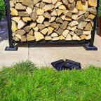 Firewood Rack Support Bases   Black or Brown  Woodhaven