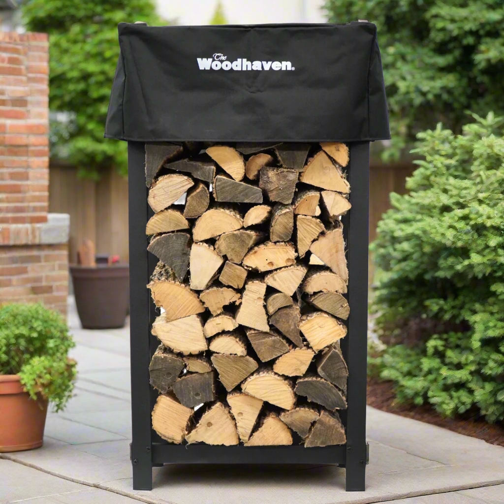 4 ft Tall x 2 ft Wide Steel Firewood Rack Woodhaven