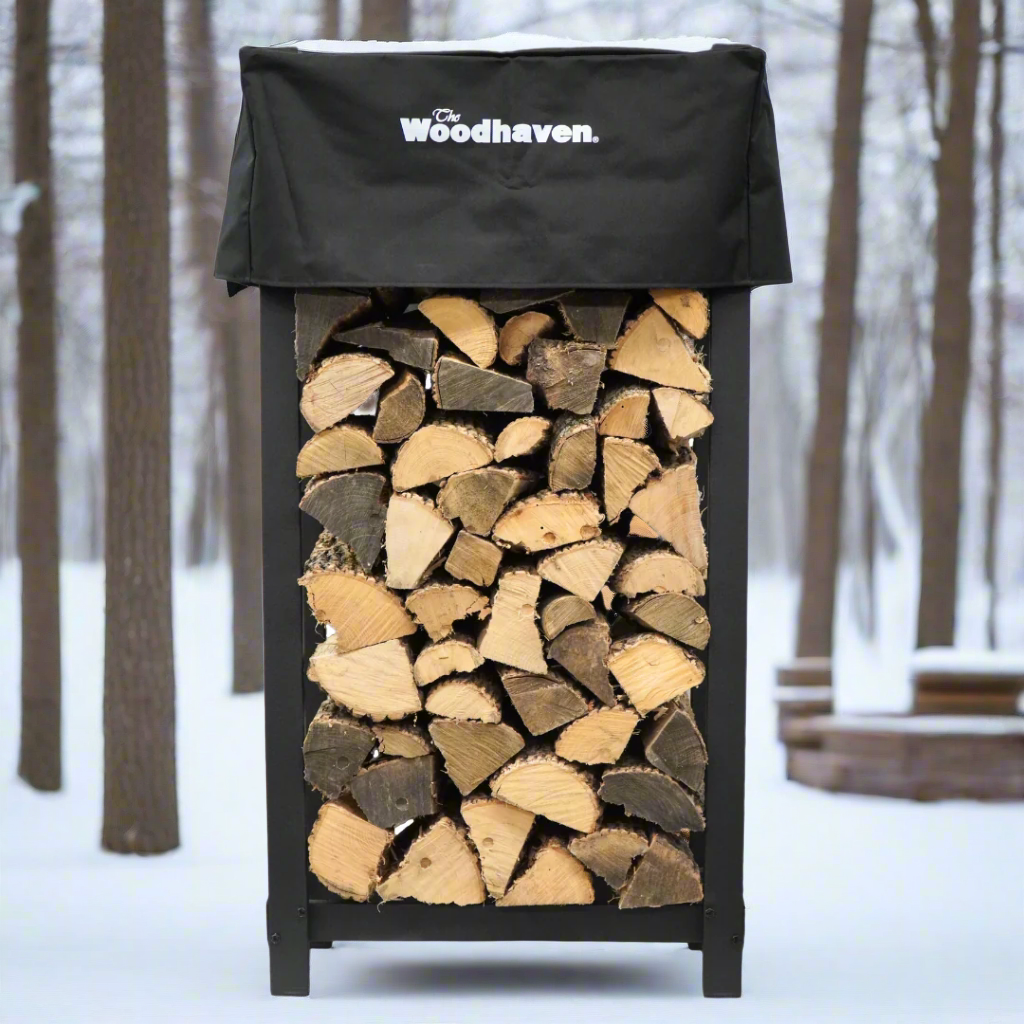 4 ft Tall x 2 ft Wide Steel Firewood Rack Woodhaven