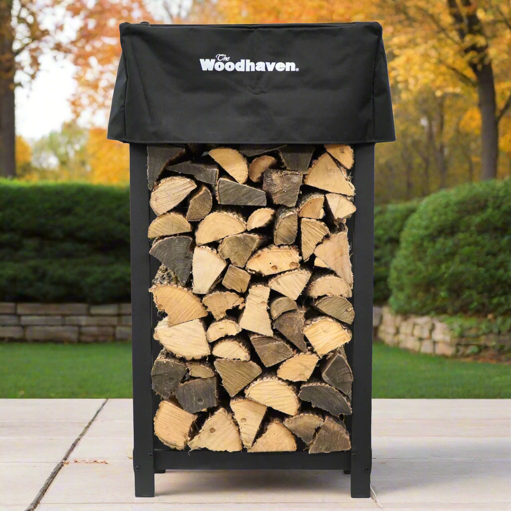 4 ft Tall x 2 ft Wide Steel Firewood Rack Woodhaven