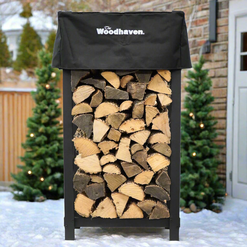 4 ft Tall x 2 ft Wide Steel Firewood Rack Woodhaven