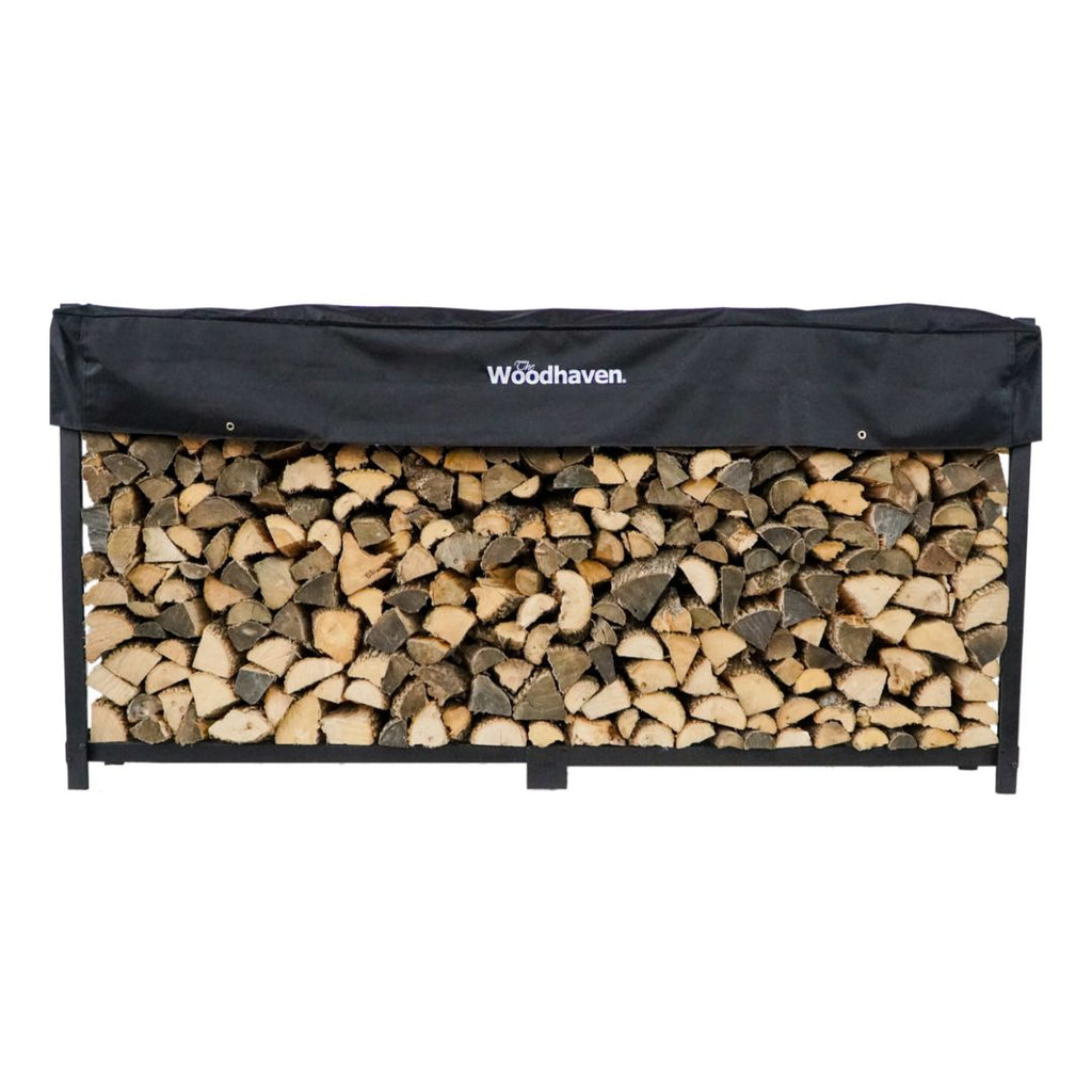 10 ft Steel Firewood Rack Holds 1/2 Cord Plus Woodhaven