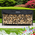 10 ft Steel Firewood Rack Holds 1/2 Cord Plus Woodhaven