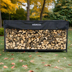 10 ft Steel Firewood Rack Holds 1/2 Cord Plus Woodhaven